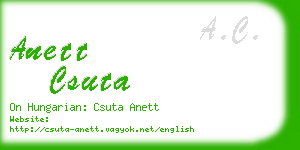 anett csuta business card